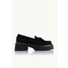 NAKA Ženske mokasine Classy Velvet crne