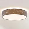 Lindby LED stropna svetilka Ellamina, O 60 cm, antracit, tekstil - Dnevna soba/jedilnica - Sodobni - Tkanine/tekstil