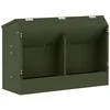 Hranilica za zečeve Maslinasto zelena 64.5 x 25.5 x 45.5 cm