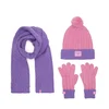 Set kapa, šal in rokavice Roxy RX-KF-001-AW24 Vijolična