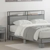 Vidaxl Skladiščni naslon s polico Siva sonoma 120 cm Konstruiran les