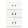 Visoka komoda bijela 67 x 40 x 108,5 cm od masivne borovine