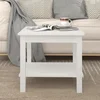 Stolić za kavu bijeli 50 x 50 x 45 cm od masivne borovine