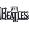 The Beatles Drop T Logo Die-Cut Black On White Iron-On Patch