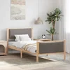 vidaXL Konstrukcija postelje z vzglavjem Taupe 90 x 190 cm blago