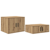 Ormarić za pohranu 2 pcs Umjetnički hrast 108 x 41 x 40 cm