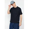 Trendyol Basic Navy Blue Relaxed Textured Cut Waffles Pocket Labeled Short Sleeve T-shirt