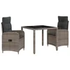 Vanjski set za objedovanje 3 pcs Svijetlo siva i tamno siva