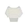 Bershka Pulover svetlo siva/volneno bela