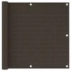 Vidaxl Balkonsko platno rjavo 90x600 cm HDPE