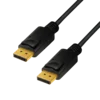 DisplayPort 1.4 DP M/M kabel 8K 60Hz 4K 120Hz 3m LogiLink HDR HDcp Daisy Chain zlato črne barve