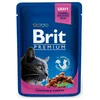 Brit Premium Cat Delicate koščki v omaki s piščancem in puranom 100 g vrečka