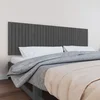 Vidaxl vidaXL Vzglavje postelje, sivo, 204x3x60 cm, masiven borov les