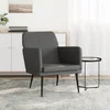 Fotelja sivi 61 x 78 x 80 cm od umjetne kože