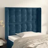 Uzglavlje s ušima tamnoplavo 83x16x118/128 cm baršunasto