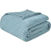 emme Dvostranska flis odeja Premium 3D učinek, modro-zelena, 200x230 cm, mikrovlakna Oeko-Tex, 280 g/m2, Sherpa flis in flanela, za dnevno sobo, spalnico, potovanja