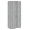 Vidaxl Garderobna omara siva sonoma 80x52x180 cm konstruiran les