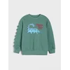 Sinsay - Crewneck duks sa printom dinosaurusa - čeličnozeleno