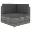 Modularna kutna sofa od poliratana siva