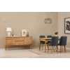 HANAH HOME Vina 01 0900 Walnut Stone (Produžni trpezarijski sto, stolice i konzola (6 komada))