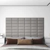 vidaXL Stenska glavna postelja 12 pcs Svetlo siva 30 x 15 cm blago