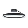 Rabalux Plafonjera Isaure, LED 24W, 1600lm, DIP prekidač 3000-6500K, R40cm, Crna