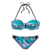 VIVANCE Bikini cijansko modra / majnica / črna / bela