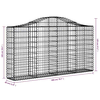 Lučne gabionske košare 5 kom 200x30x100/120cm pocinčano željezo