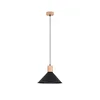 Sollux SL.1320 - Crni luster na sajli JAGA, 1xE27/15W/230V, prečnik 30 cm