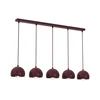 Luster na sajli SOOL 5xE27/15W/230V bordo