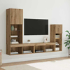 TV zidne jedinice 4 pcs Umjetnički hrast Konstruirano drvo