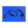 Stereo avdio razdelilni kabel Logo Jack 3,5 mm - 2x moški na ženski priključek, črn - razprodaja