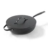 BE Living Wok ponev z pokrovom Essential Black 30 cm