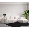ATELIER DEL SOFA Amaris 3 Seater With Pouffe White ugaona sofa