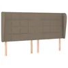 Vidaxl Vzglavje z ušesi taupe 203x23x118/128 cm blago