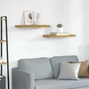 Polica na zidu 2 pcs Bež 60 x 23,5 x 4 cm Konstruirano drvo