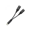 SX-08 Adapter za slušalice, Type C, 2 x 3.5mm, Crni