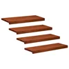 vidaXL Stopnice 4 kos 80 x 25 x 2 cm Rjava Trda bukovina