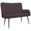 Vidaxl Kavč za 2 osebi Temno rjava 115 x 61 x 87 cm Blago