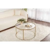 Hanah Home Sto za dnevnu sobu Aurum, 80x80x43cm, Zlatne boje