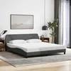 Okvir za krevet Dover tamno sivi 180x200 cm tkanina
