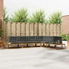 Set vanjskih sofa 6 kom. Prirodna i antracit