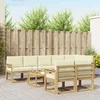 Set vanjskih sofa 9 kom. Bijela i krem Poliester