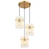 Globo 15698-3HRM - Luster na sajli GORLEY 3xE27/60W/230V, prečnik 47 cm, zlatna