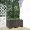 Vrtna žardinjera s rešetkom crna 80x40x136 cm PP