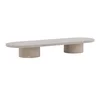 Klubska mizica Dallas 4348 Beige, 25x60x190cm, MDF plošča, Ovalna