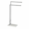 WENKO 20487100 - Stalak za peškire NOBLE 45,5x82 cm sjajni hrom/bela