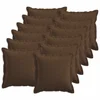 vidaXL Prevleka za blazino 12 pcs HOUTEN Rjava 50 x 50 cm Lažni lanu