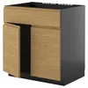 METOD Pod.elem.sudop. i 2vrata/front, Crnosiva/Voxtorp im. hrastovine, 80x60 cm