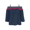 LASCANA Bluza  kremna / mornarska / roza / magenta